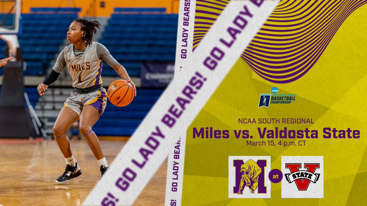 <a href="/Miles_wbb/">Miles WBB</a> is ready to make its historic debut at the women’s NCAA Division II Basketball Championships vs. host Valdosta State in the South Region Tournament today at 4 p.m. CT. 

Go to rb.gy/in4jdf to get all the information on how to keep up with today’s action.