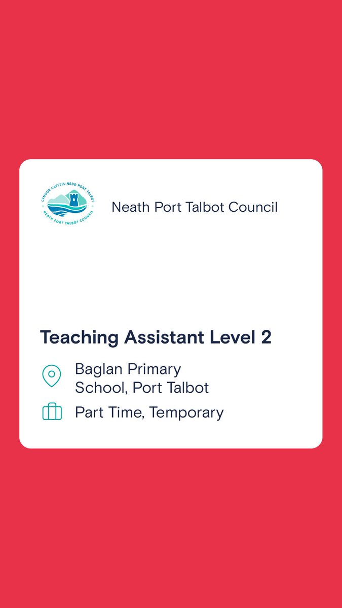 Jobs available in Neath Port Talbot Council. Check out our jobs portal to find further vacancies! #TogetherWeCanInspire @NPTCouncil educators.wales/job/10714
educators.wales/job/10760
educators.wales/job/10673
