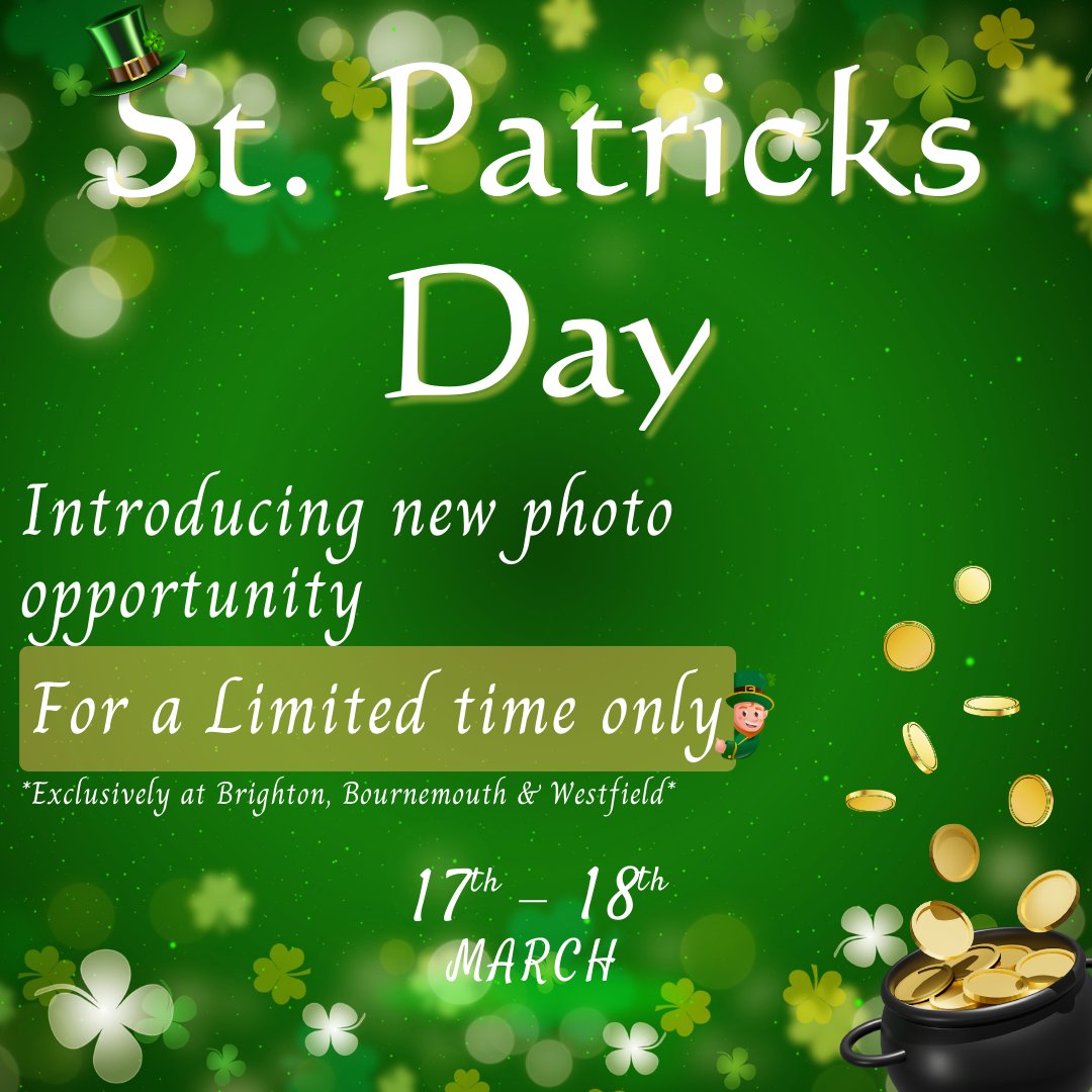 We're bringing you the luck of the Irish this weekend the Upside Down House way! ☘️💚🇮🇪

For a limited time only, we are introducing a new photo opportunity exclusively at our Brighton, Bournemouth and  Westfield Houses 🙃🏡