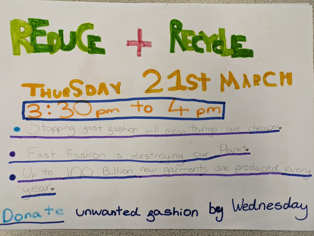 MaharishiSchool's tweet image. 💚Reduce and Recycle Sale by Friends of the Earth Club, next Thursday from 3:30pm. 

Please help us and the planet by donating unwanted garments by Wednesday.

#FriendsoftheEarth
#ClothingSale
#Recycle