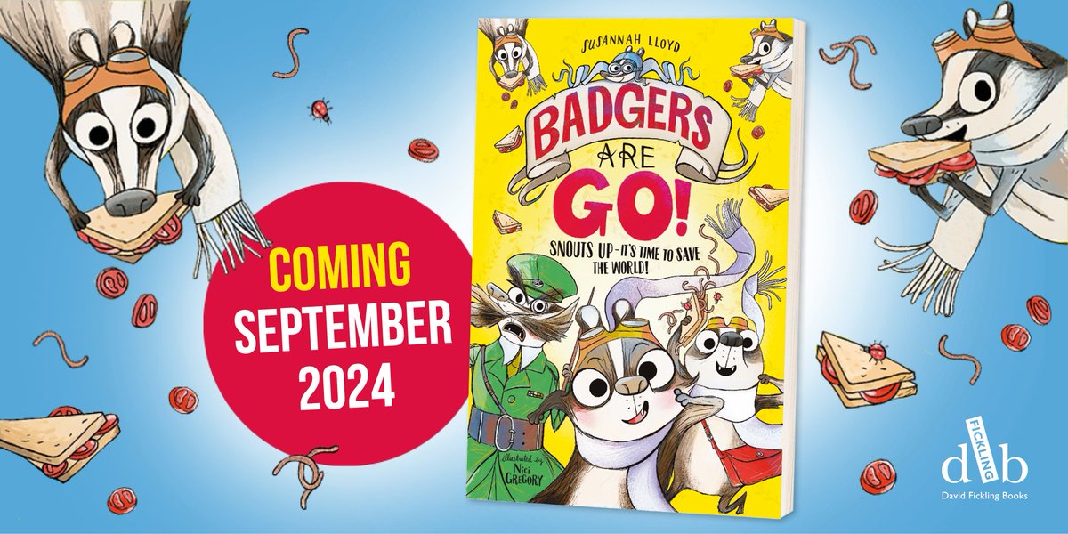 🦡SNOUTS UP!🦡 🥳We're jolly well elated to announce BADGERS ARE GO! 🧀🍅A hilarious, heartfelt story about badgers, cheese-and-tomato sandwiches, and how 'too much welly' might be the perfect amount. ✨Written by @Susannah_Lloyd, illustrated by @NiciGregory, out in September!