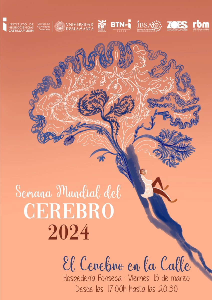 Wrapping up Brain Week with 'Brain on the Street' activity today! Join us at Hospedería Fonseca from 5:00 to 8:30 PM for immersive brain experiences, Q&A sessions, and experiments. Don't miss out on the fun! See you there! 🧠🔬 #BrainAwarenessWeek