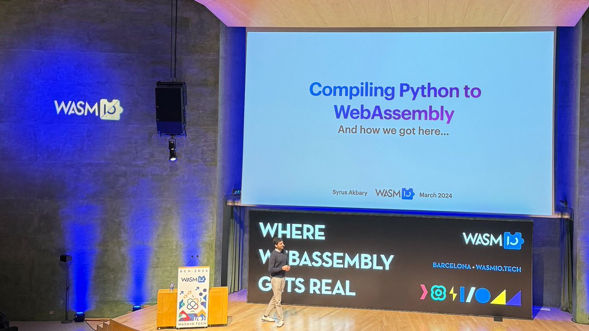 'Compiling Python to Native Wasm' by @syrusakbary from @wasmerio at #wasmio24