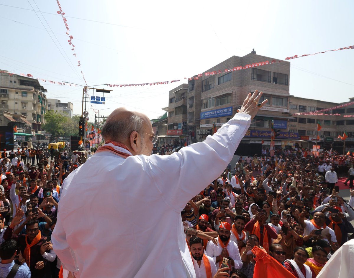 Amit Shah kicks off election campaign for Gandhinagar Lok Sabha seat