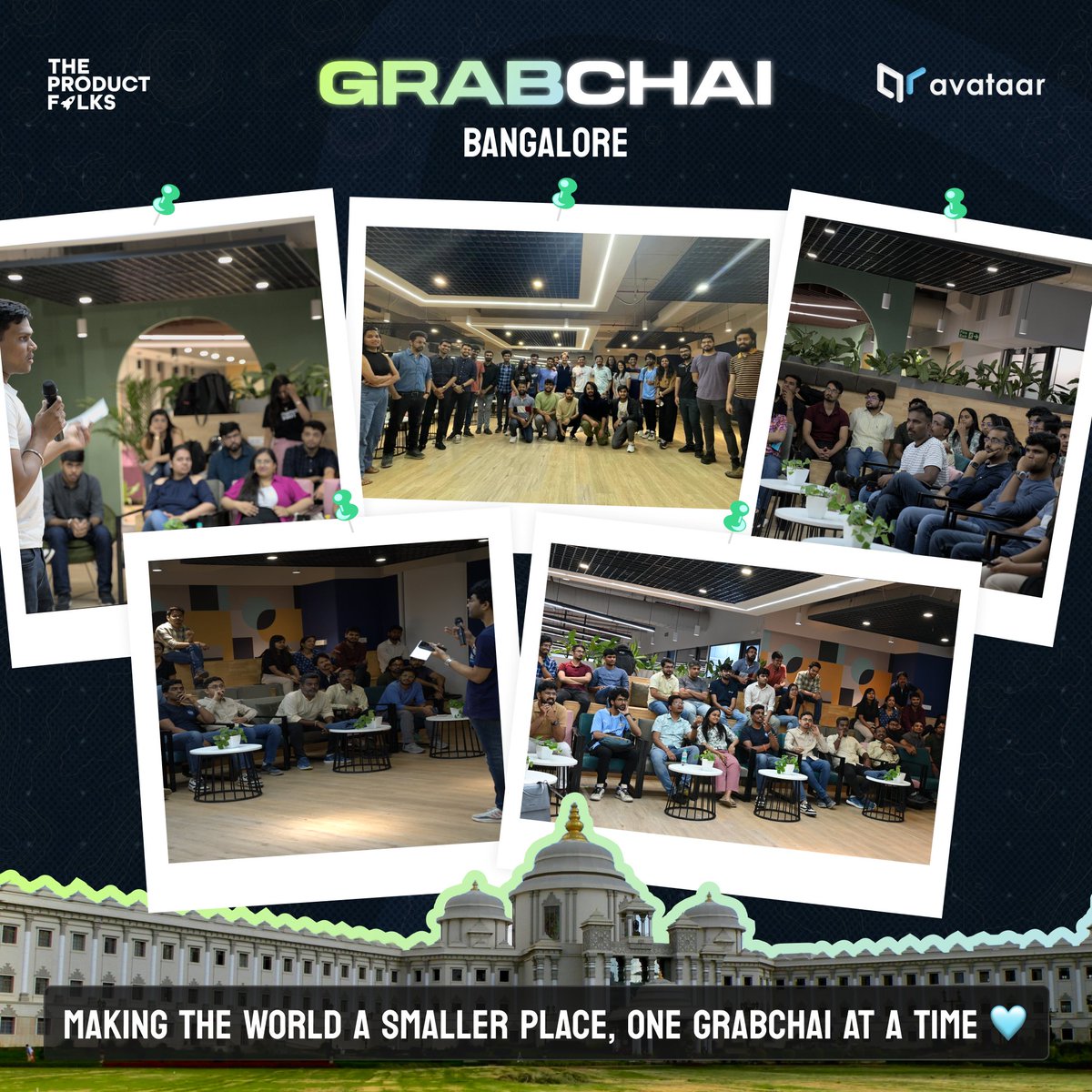 We had an absolute blast at @GrabChai in Bangalore! We had the best chats about building products, met awesome folks, and left feeling inspired! Big shout out to @Avataar for partnering up, giving the best space to hang out, and letting creative vibes flow.🎉 #Grabchai