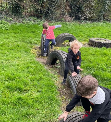 Our Lenten Fundraising is in full swing! The Mini Mudder yesterday was a great success!