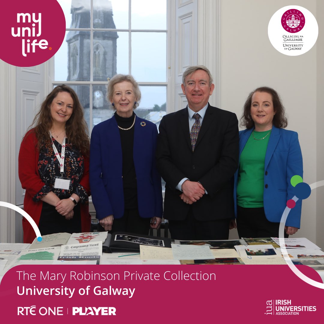 📺 On tonight’s episode of #MyUniLife on RTE One we meet the archivist Niamh Ní Charra who is in Mayo to help launch President Mary Robinson’s historic archive. 

👓Catch this fascinating episode tonight on RTE One: lnkd.in/e44XUQHH