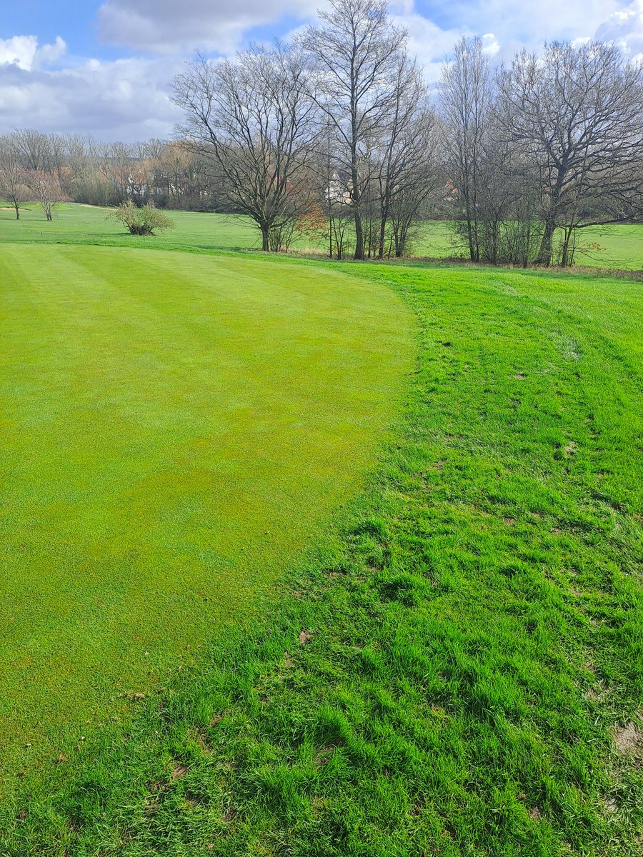 Greens cut at 5mm.  Collars cut something in December.  Looks like a US Open  venue.🤔