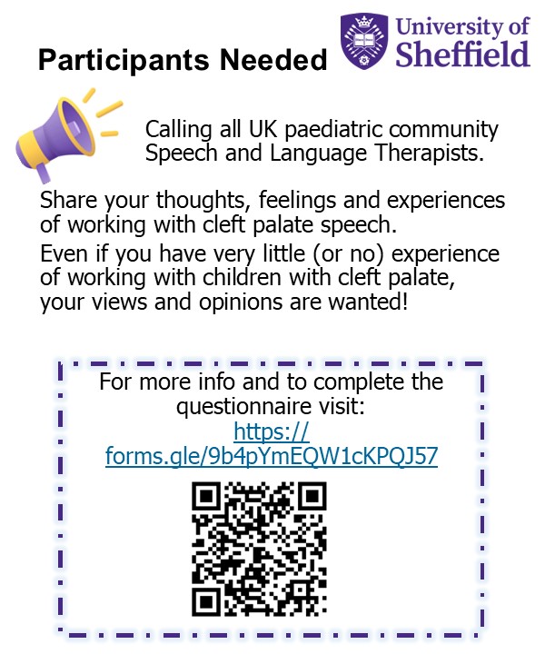 Anna Shea (@anna_shea_20) on Twitter photo If you’re a children's SLT in the UK please consider taking part and sharing this research project with colleagues forms.gle/BhQvsB1TpRpq3g…
#speechtherapy #cleftpalate #SSD #SLTresearch
@jmthomson4 @hcs_sheffield <a href="/WalesSpeechCEN/">All Wales Speech Sound CEN</a> <a href="/LondonSpeechCEN/">London Speech CEN</a> <a href="/SSDmidlandsCEN/">Midlands SSD CEN</a> <a href="/ScottishSSDCEN/">Scottish CEN for SSD</a> If you’re a children's SLT in the UK please consider taking part and sharing this research project with colleagues forms.gle/BhQvsB1TpRpq3g…
#speechtherapy #cleftpalate #SSD #SLTresearch
@jmthomson4 @hcs_sheffield <a href="/WalesSpeechCEN/">All Wales Speech Sound CEN</a> <a href="/LondonSpeechCEN/">London Speech CEN</a> <a href="/SSDmidlandsCEN/">Midlands SSD CEN</a> <a href="/ScottishSSDCEN/">Scottish CEN for SSD</a>