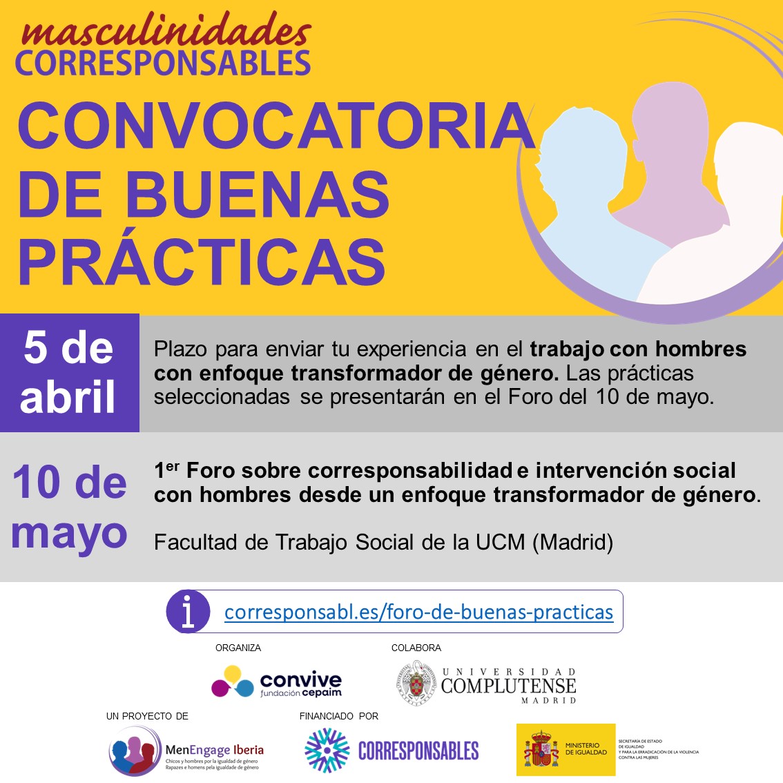 MenEngageIberia's tweet photo. Hemos lanzado el boletín del proyecto #MasculinidadesCorresponsables.

Informamos de la próxima ventanilla, de la convocatoria de buenas prácticas para el Foro de #Corresponsabilidad que celebraremos en mayo, y de una formación en #Santiago

Aquí 👉🏽https://t.co/kzecVtopC9 https://t.co/fR5QM13n3j