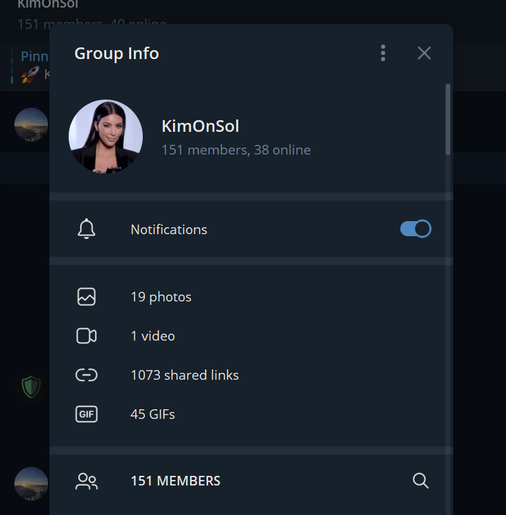 150 members in the #KimOnSol Telegram, can we become the biggest Sol Kimmunity? 

Join the TG: t.me/+VpP1gAI0sWxhM…