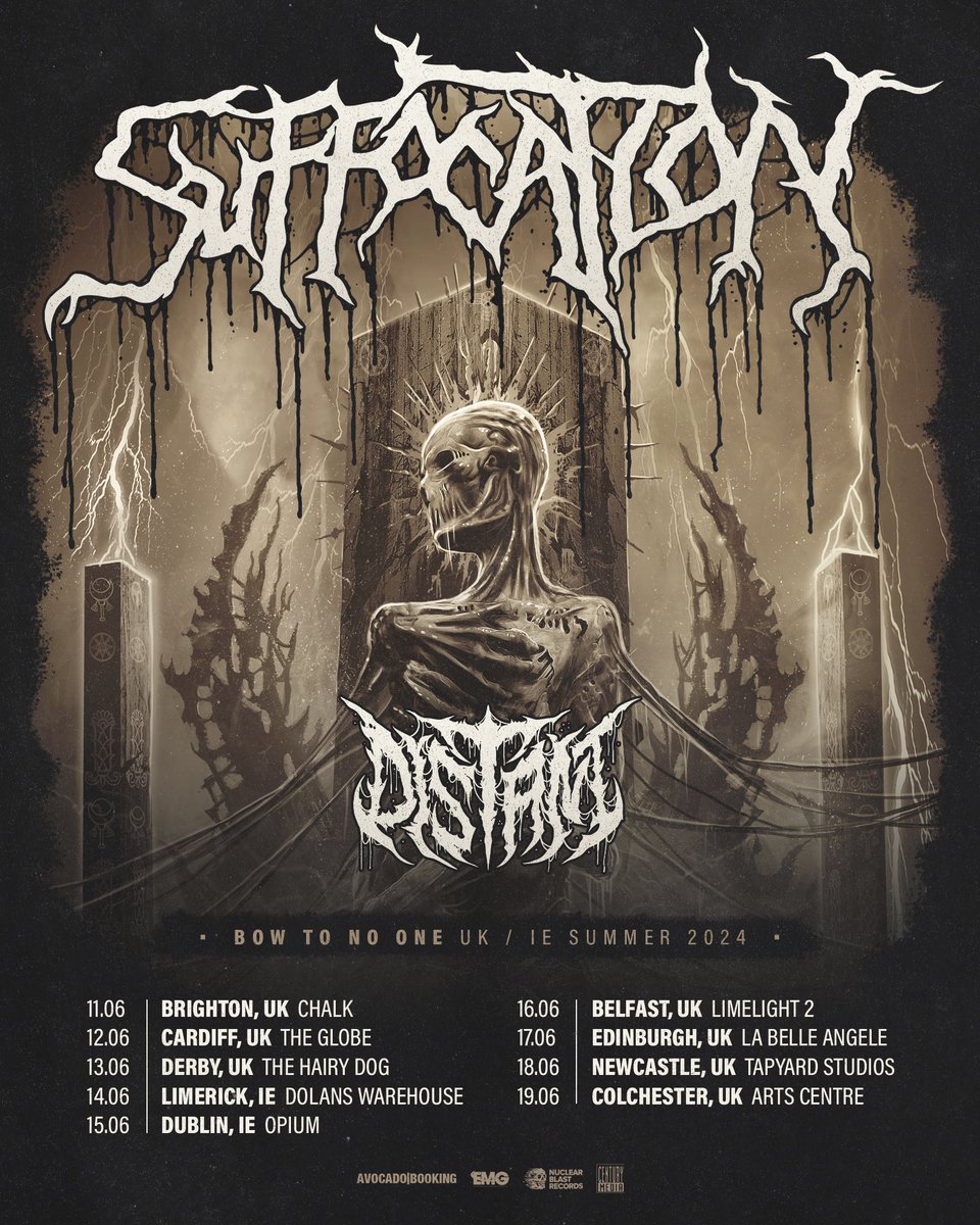 We are happy to be back in the UK and to visit Ireland for the first time this may, supporting @suffocation ! 🇬🇧 🇮🇪