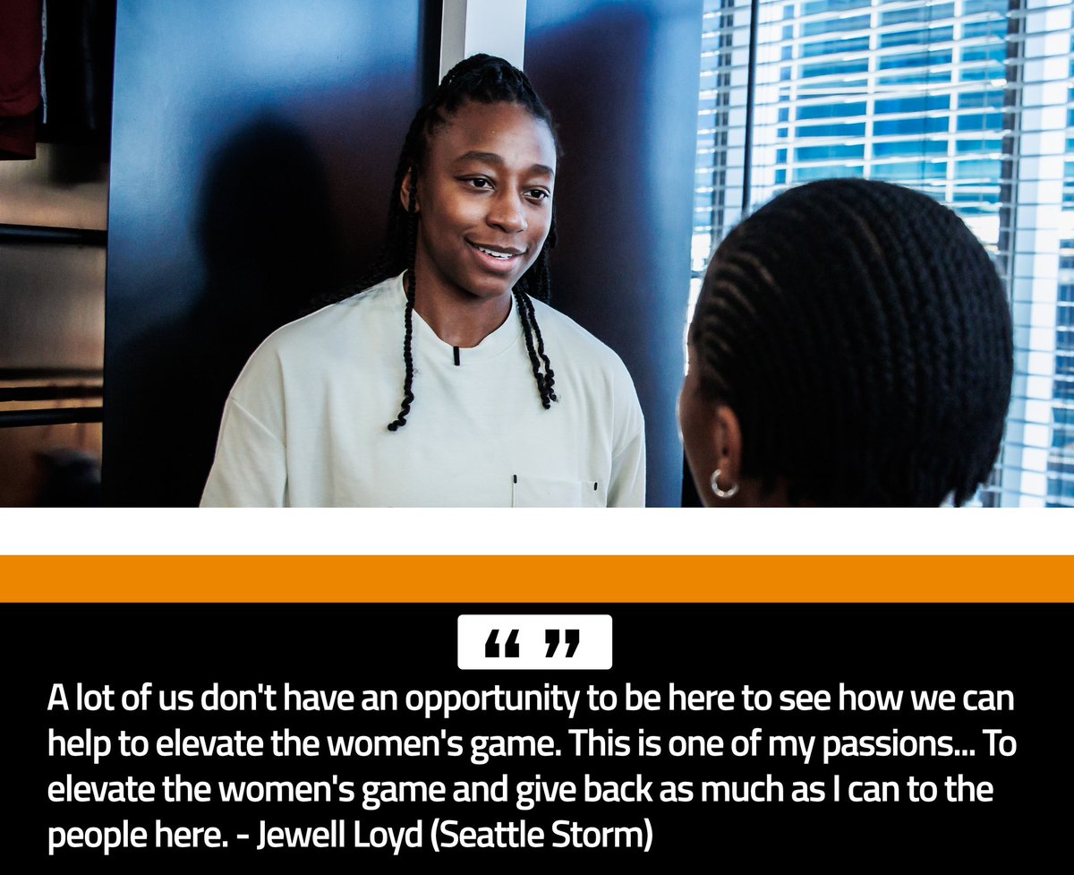 @wnba player @jewellloyd of the @seattlestorm on her involvement in @theBAL social programs during Kalahari Conference. To read more click on link: thebigtipoff.co.za/loyd-talks-men…