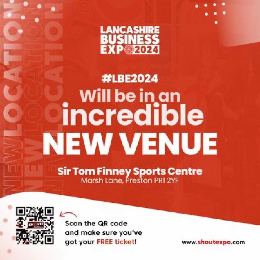 Digitav are pleased to be exhibiting at this year’s Lancashire Business Expo on Friday 22 March. 

Come along and meet some of the Team and see how we can save you precious Time 🕰️ ✅

Scan the QR code below for your free tickets 
#digitav #SoftwareDevelopment #bespokesoftware