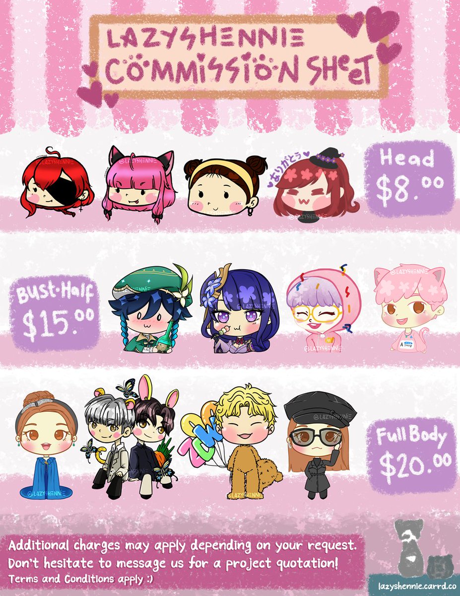 lazyshennie's tweet photo. Hello! I am now open for chibi commissions again! (Yay!)
 
🍡 Read more details here: https://t.co/OFdLZaH7LN

Just send us a message if you're interested 😘

RTs are appreciated too！

#artistsontwitter #commissionopen  #lazyshennie https://t.co/bYTLdLBWAT