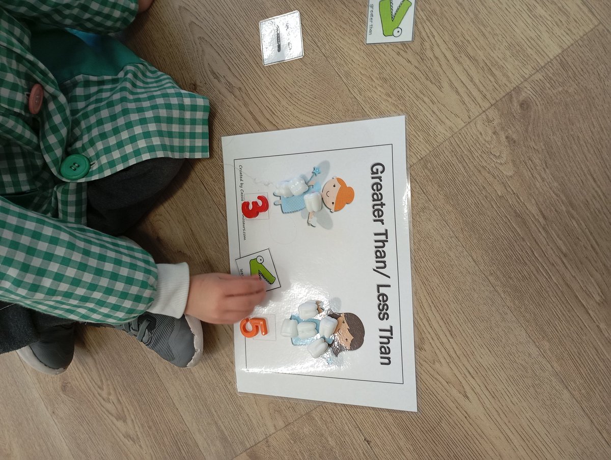 CofinoAngela's tweet photo. Numeracy work with Pre-Primary 5 in our project "Teeth", comparing numbers and working on greater/less than.
@ColeParqueIn 
#playandlearn https://t.co/qdATk1RdDH