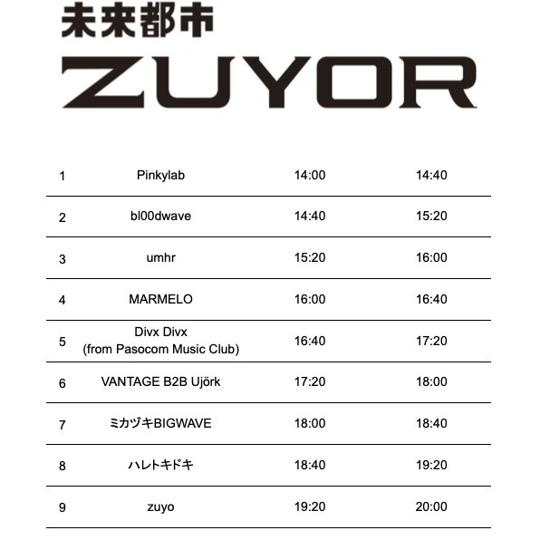 zuyo_dj's tweet image. ズヨールいよいよ明日です！！楽しみだねぇ〜。わたしはfuture funk楽しいねーーーー！っていうセットやりたいなと思ってます！！デイタイムだけど身分証持って来てね！お酒飲めなくなっちゃうから!! #zuyor #MOGRA