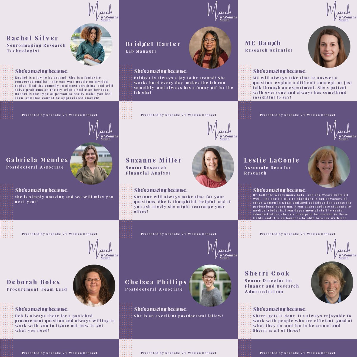 From groundbreaking discoveries to creative innovation, the #women at the Fralin Biomedical Research Institute continue to make a huge impact 🚀

We honor your unwavering commitment to making a difference. Keep shining bright! ✨ 

#WomeninScience #WomensMonth