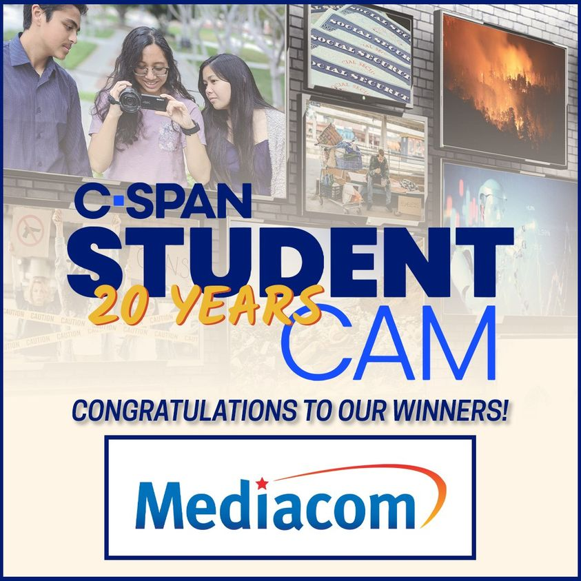 We are excited to honor one of this year’s winners, Jaxon Robertson from Iowa City. Mediacom congratulates Jaxon and all the 2024 @cspan @StudentCam winners!