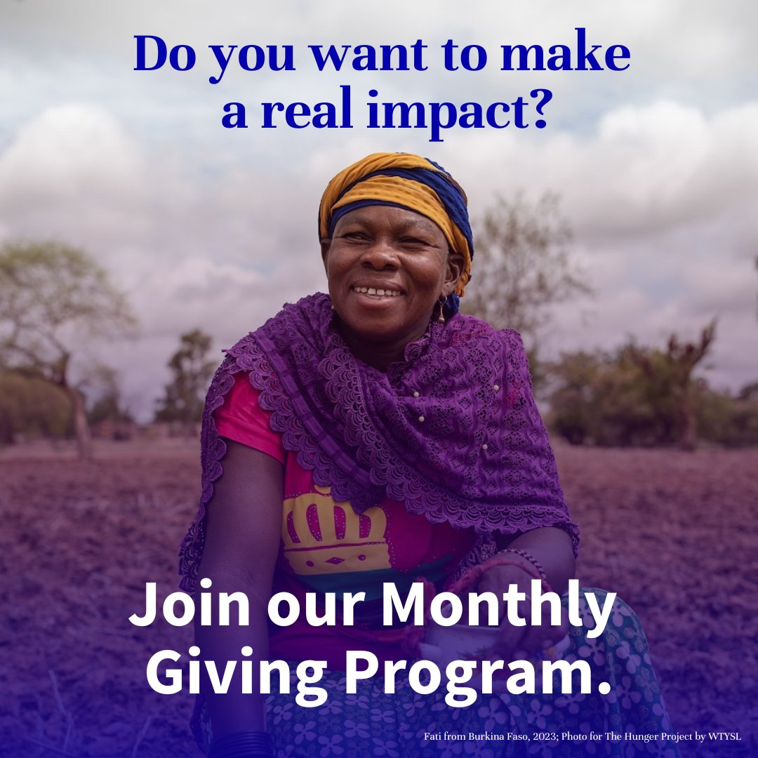 HungerProject's tweet image. Visit thp.org to learn more about how to join our monthly giving program and make a real impact to create a world without hunger. 

#MonthlyGiving #InvestInPeople #WorldWithoutHunger #RealImpact #TheHunger Project