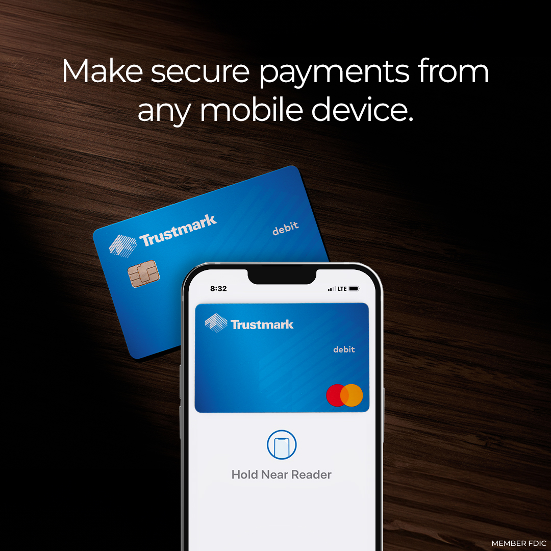 Whether you're traveling or shopping locally, adding your Trustmark debit or credit card to your mobile wallet gives you added convenience and security when making purchases. See the benefits of mobile wallet here: bit.ly/3wTRVGd