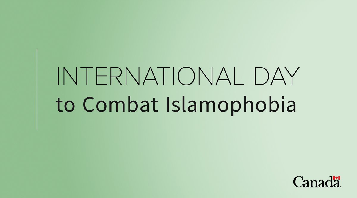 Islamophobia is a form of racism that has no place in Canada. Today, on International Day to Combat Islamophobia, let’s take action to counter prejudice. Read Minister Khera’s statement: canada.ca/en/canadian-he…