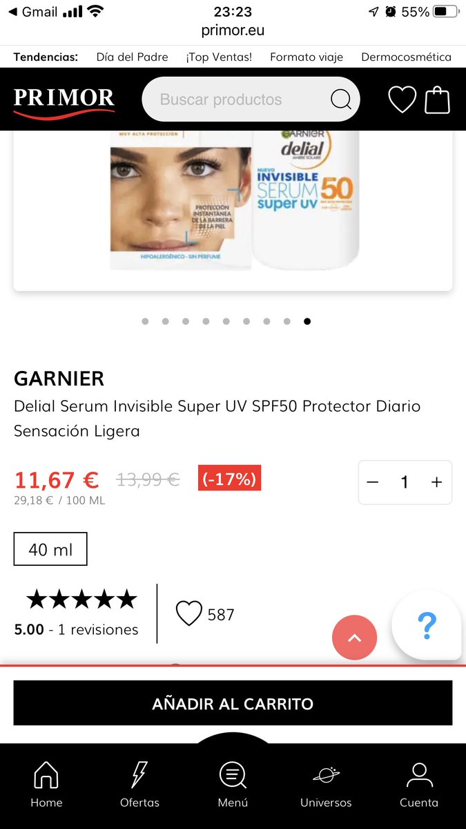 Triheads's tweet photo. Buenos Dias @pprimor - hace 2 dias os envié una reclamación por email y aun sigo esperando contestación y solución. Me han vendido un producto anunciado como 40ml pero me envian uno de menor cantidad (30ml). https://t.co/AkZySHlu8y