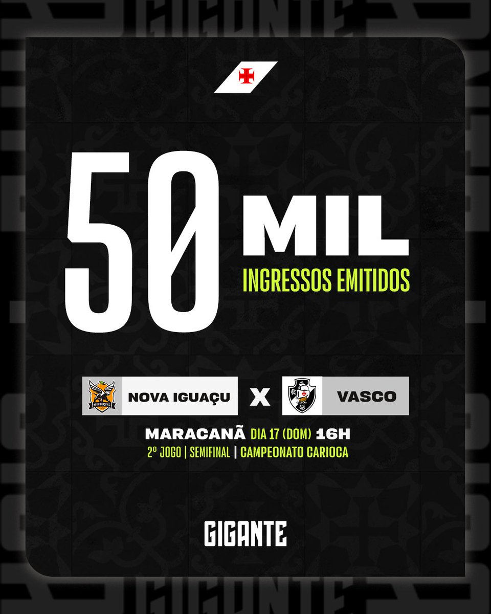 BOM VASCO! 😁💢 Seja sócio e garanta seu ingresso para lotarmos o Maracanã! 🎟️ 🔗 sociogigante.com #SejaUmGigante #VascoDaGama