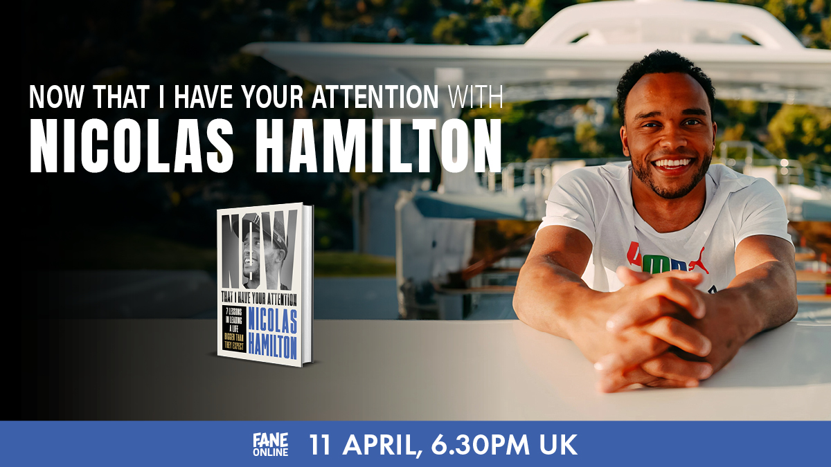 🏁 NEW | Nicolas Hamilton has changed his life - and believes you can too. Spend an evening with the British racing driver & prolific public speaker on #FaneOnline to celebrate the release of his new book: #NowThatIHaveYourAttention. 📝 Register FREE: fane.co.uk/nicolas-hamilt…
