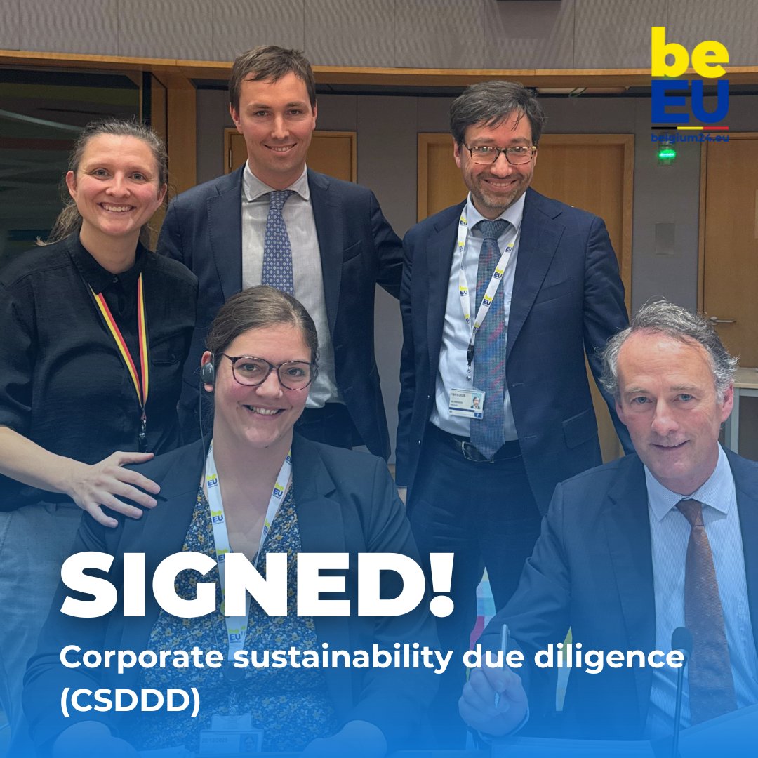 ⛓️ In the EU, it matters how products are made! Ambassadors just confirmed the Corporate sustainability due diligence directive (#CSDDD)! 💚 It fosters sustainable & responsible corporate behaviour, anchors human rights & environmental considerations for companies' operations.
