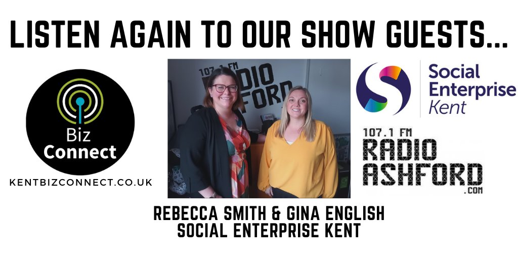 LATEST SHOW: Listen again to our fabulous guests; Rebecca Smith & Gina English Social Enterprise Kent @SocEntKent. #Kent #business #support #community #training; kentbizconnect.co.uk/episodes/