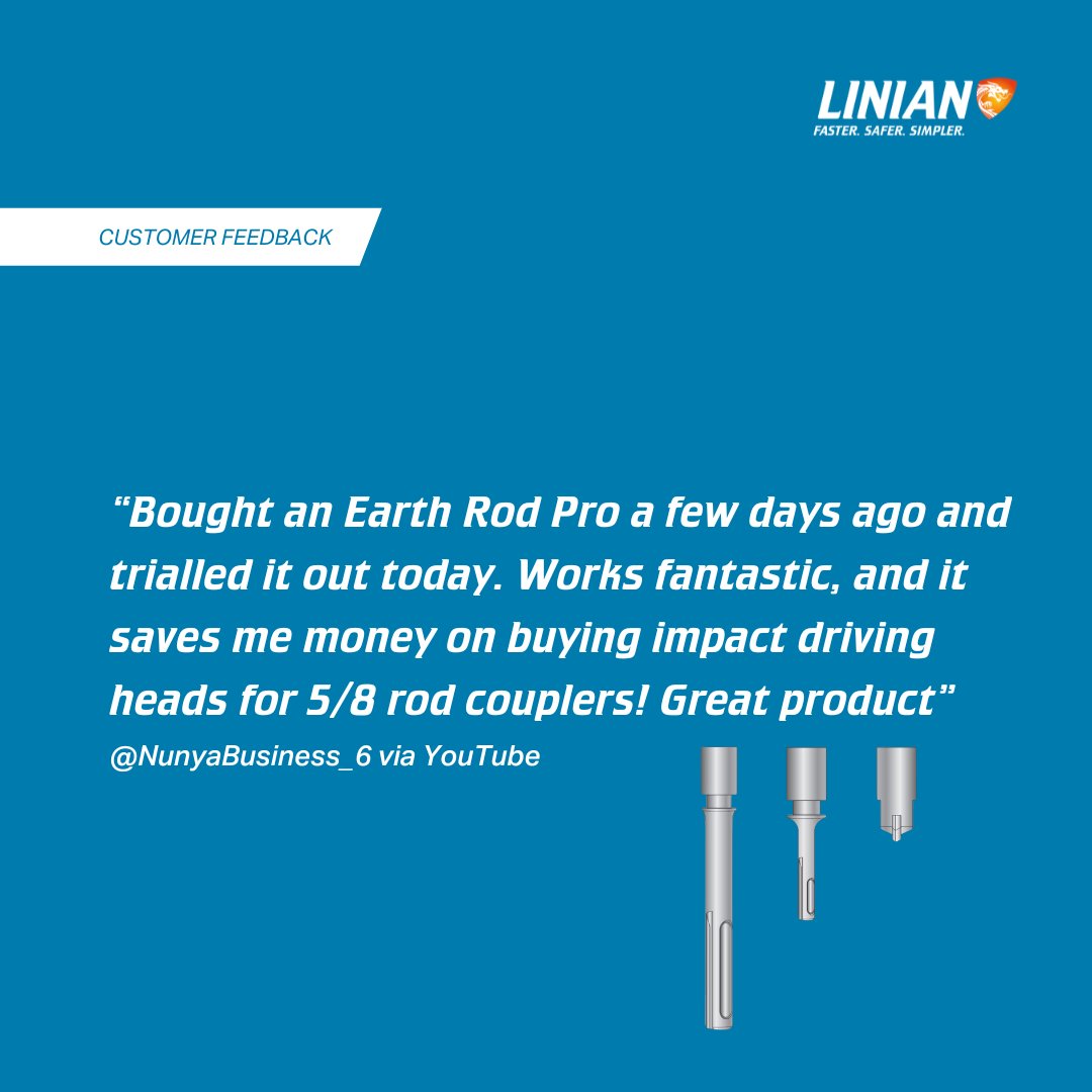 📣FEEDBACK FRIDAY📣 We received this great feedback on our YouTube from someone who has recently bought the Earth Rod Pro🙌🏼 Super positive, we couldn't be happier! If you have any feedback you would like to share with us, drop us a message! #FeedbackFriday #Tools #LINIAN