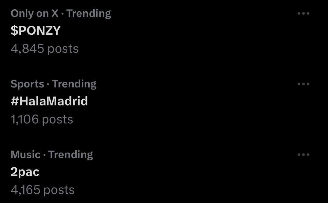 Probably nothing...

$PONZY trending more than 2pac😂