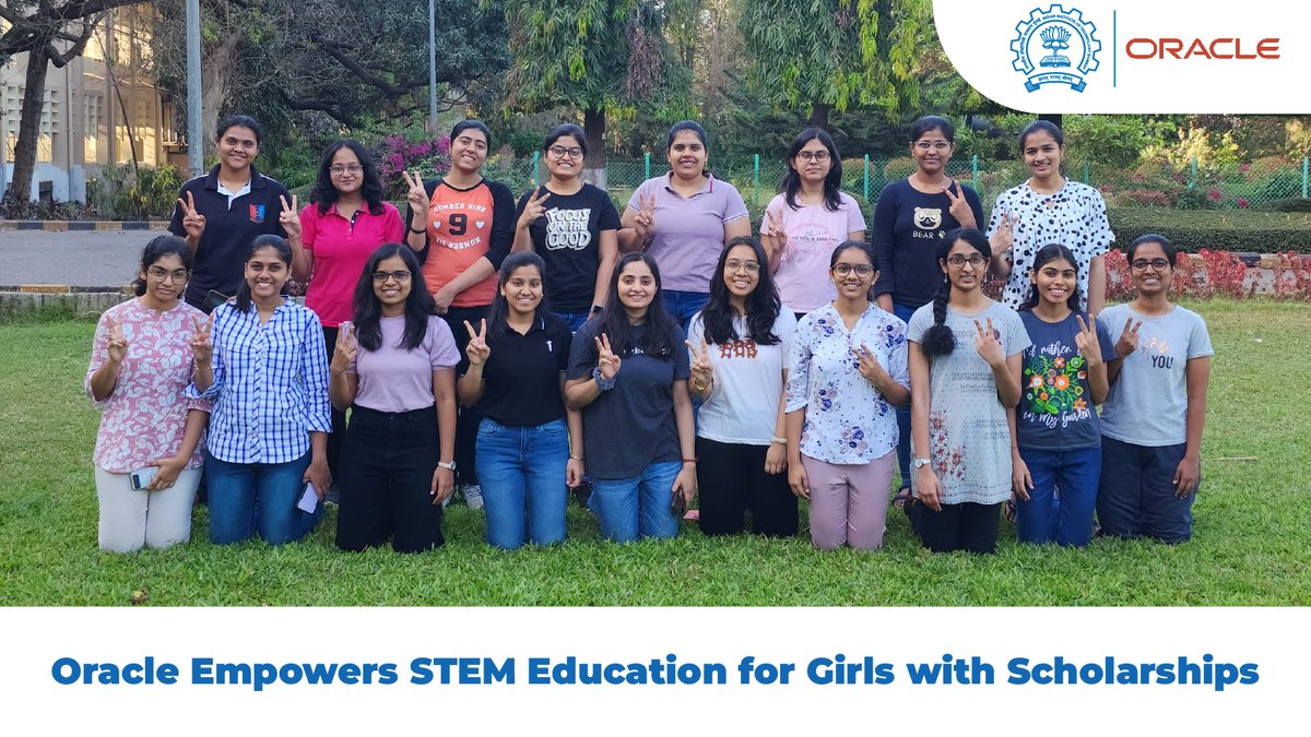 IITB proudly acknowledges its collaboration with @Oracle for empowering women in STEM. Oracle’s support towards Merit & Means Scholarship has empowered 153 underserved female students in FY24. This is the highest contribution by a corporate to funding scholarships at IITB.