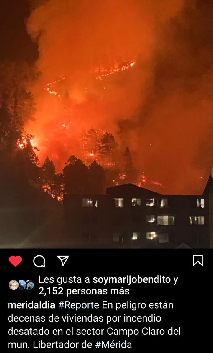 El peor incendio en esa zona que he visto en años. Desgracia absoluta. La ciudad llena de humo, cuesta respirar. 

#Mérida #Incendio