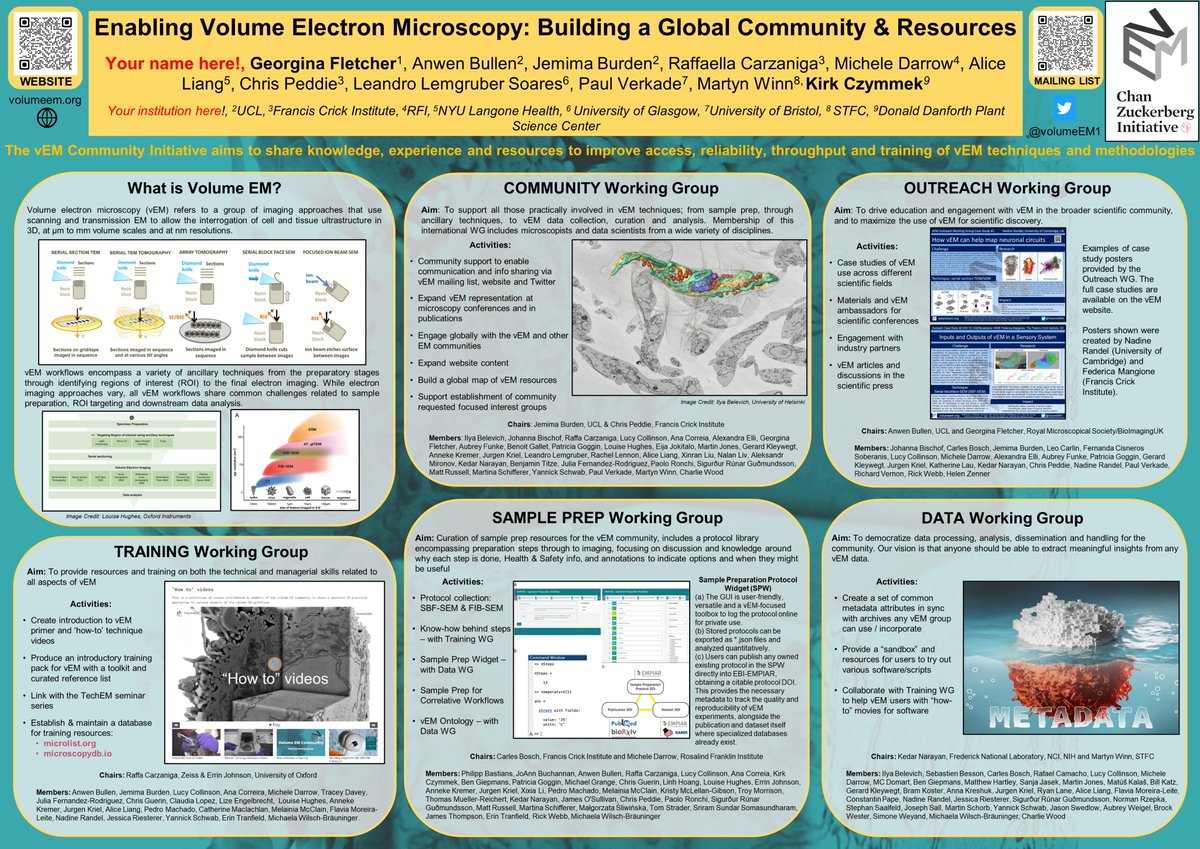 ✨👀 Were you aware that we could support you financially (e.g. 1-2 nights accommodation) if you are you attending a conference in the biological sciences by presenting our vEM outreaching poster or slide at the end of your presentation? For more, email: vemcommunity@gmail.com