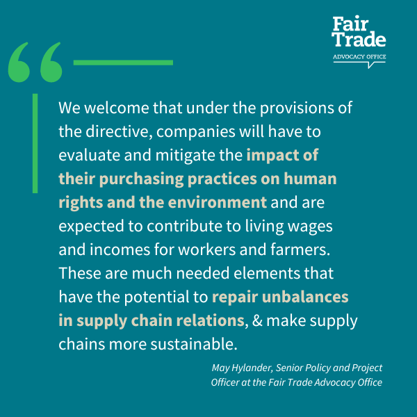 📢 Today, COREPER endorsed the #EU Corporate Sustainability Due Diligence Directive. Despite many drawbacks in the past weeks, the diluted deal is better than none. It brings us one step closer towards mandatory #HumanRights and Environmental #DueDiligence 🌎👫 #CSDDD #HREDD