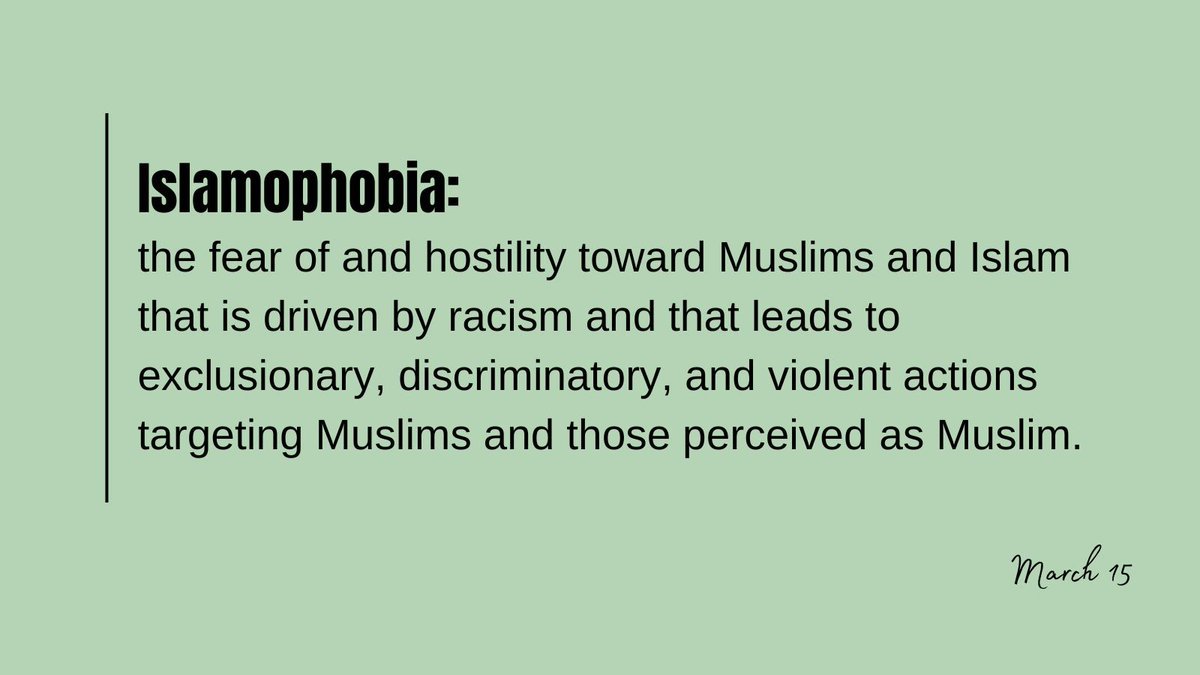 Let's unite on this International Day to combat Islamophobia, fostering mutual understanding and embracing diversity. Together, we can shape a world that embraces all beliefs and cultures, striving for a society free from discrimination and hate. 

#EndHate #UnityAgainstPrejudice