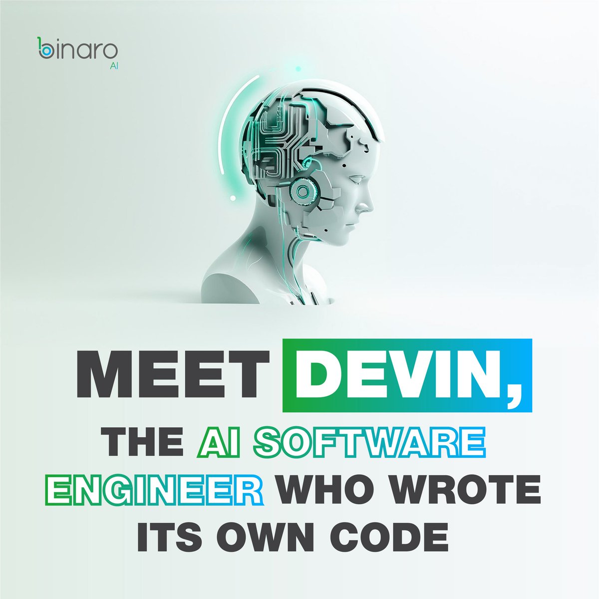 BinaroCompany's tweet image. Meet Devin by @Cognition, the first AI that writes its own code! A tech game-changer, Devin autonomously solves complex programming problems. Exciting or worrying? Your thoughts? #AI #TechInnovation #CodingFuture #BinaroAI #DevinAI