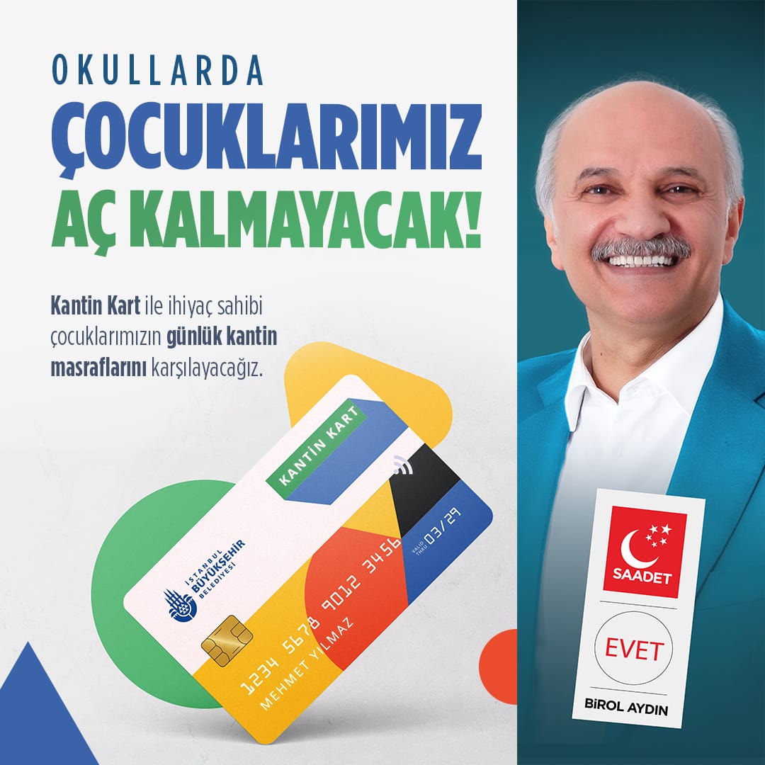 gencsaadetist's tweet image. Okullarda Çocuklarımız Aç Kalmayacak!

Kantin Kart ile ihtiyaç sahibi çocuklarımızın günlük kantin masraflarını karşılayacağız.

seninhakkin.istanbul/kantin-kart-2/

#istanbul #ibb #kantin #okul #öğrenci