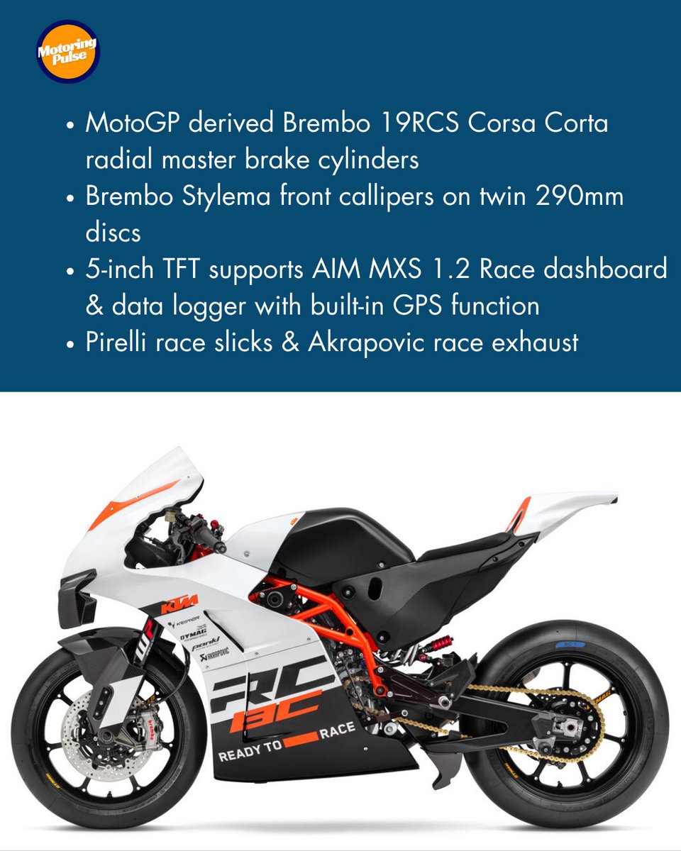 MotoringPulse's tweet photo. KTM unveils the exclusive, race-only RC 8C for 2024…limited to 100 units https://t.co/zSMGiWyCQM