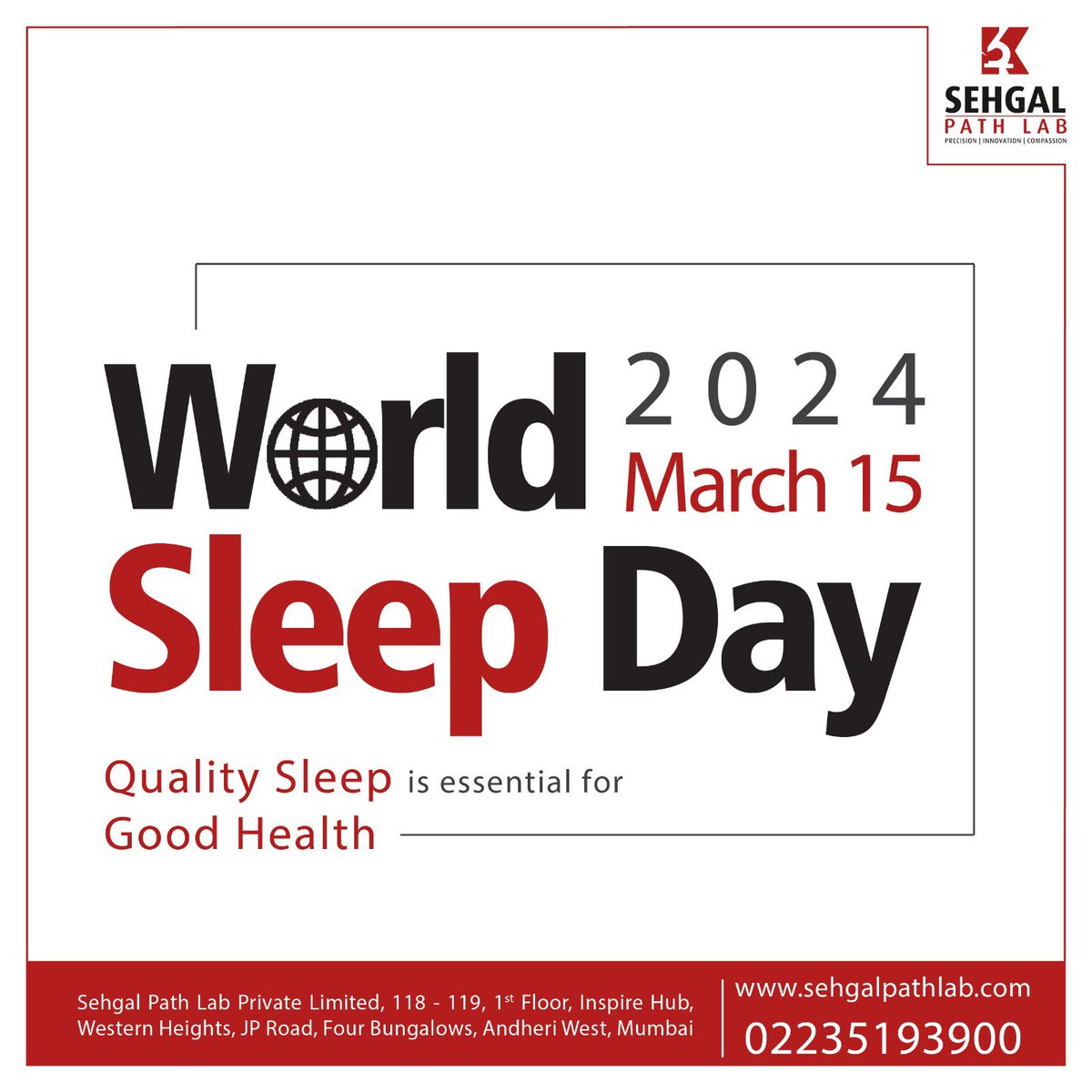 drkunalsehgal's tweet photo. A good laugh and a long sleep are the two best cures for anything. #worldsleepday #sleep #sleepday #goodsleep #health #healthyliving #sehgalpathlab https://t.co/gNO3UAdgrP