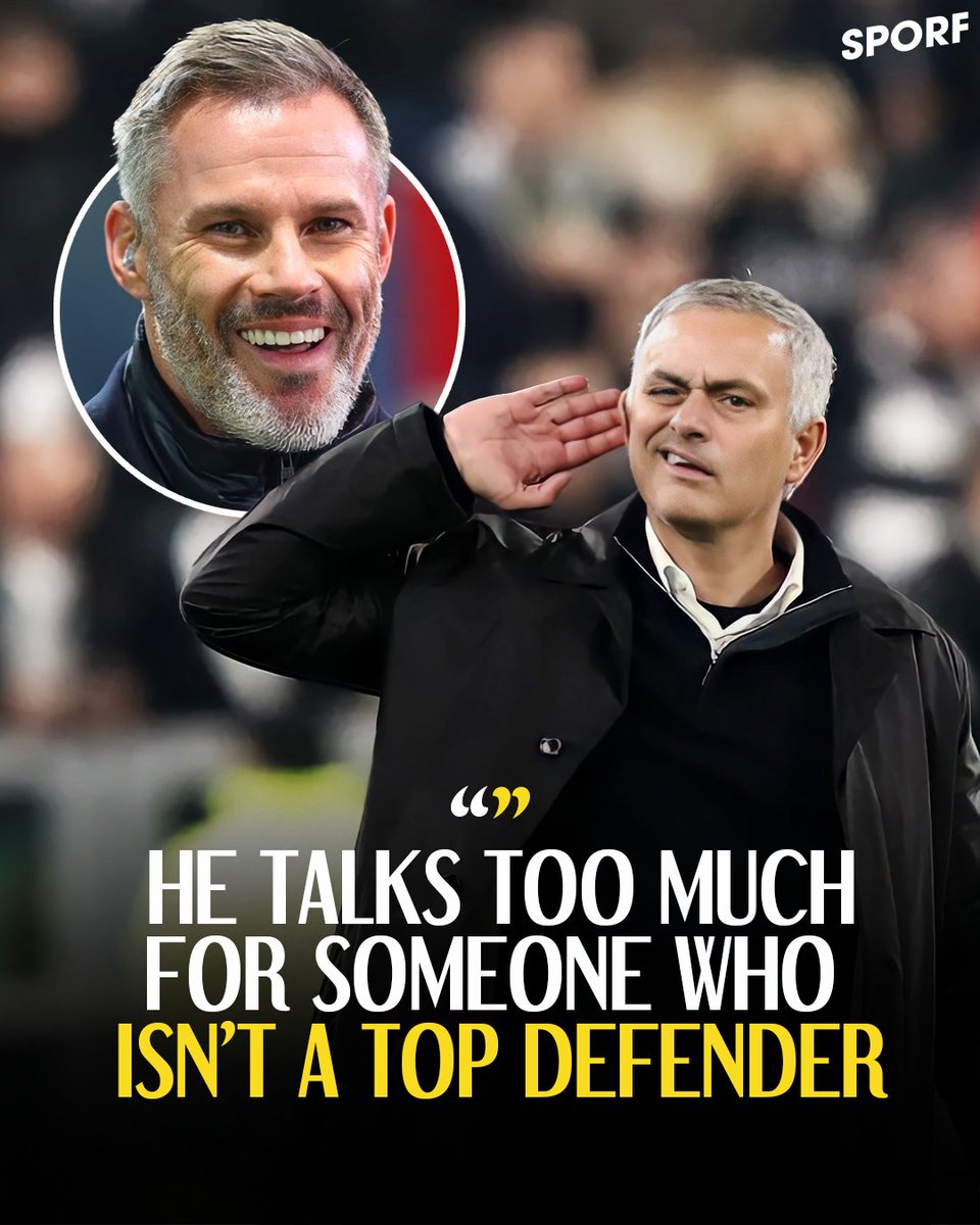 More quotes like this to come in his new Netflix Documentary series. 👀 José Mourinho on Jamie Carragher in 2015: “Jamie Carragher talks too much for someone who isn’t even among the top 1,000 defenders in football history.” “How can someone who never won the Premier talk about