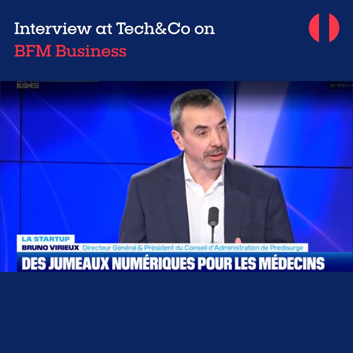 🚀 Our CEO Bruno was interviewed by BFM Business about his insights on revolutionizing cardiovascular surgery with #PrediSurge. Thank you so much for this opportunity. Watch the full interview here: bit.ly/3TfToOK 🌐

#cardiovascularcare