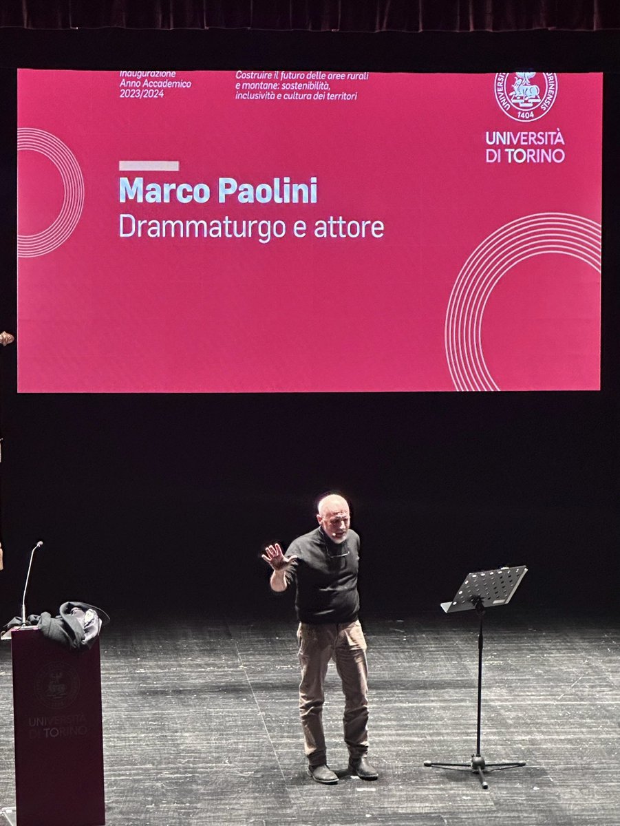 Marco Paolini, drammaturgo e attore, è il protagonista della lectio dell’Inaugurazione dell’a.a. 2023-24 dell’Università di Torino.