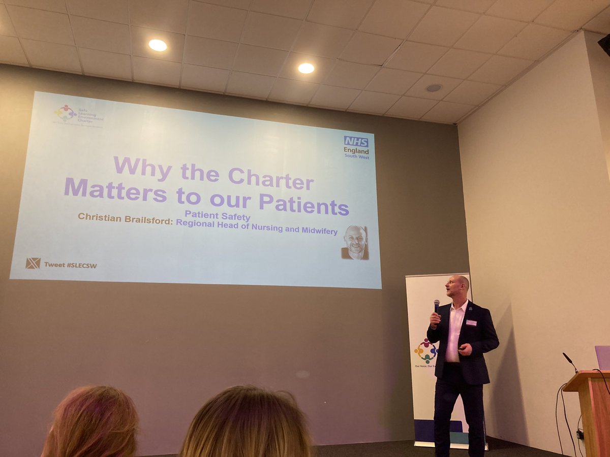 The Safe Learning Environment Charter matters to our patients as a learning culture improves the patient experience. Listening to Christian Brailsford @tupper32a talk about SLEC as a cultural accelerator. @kerrifeeney1 @LucyDuncombe2 @lucyjohnson_NHS