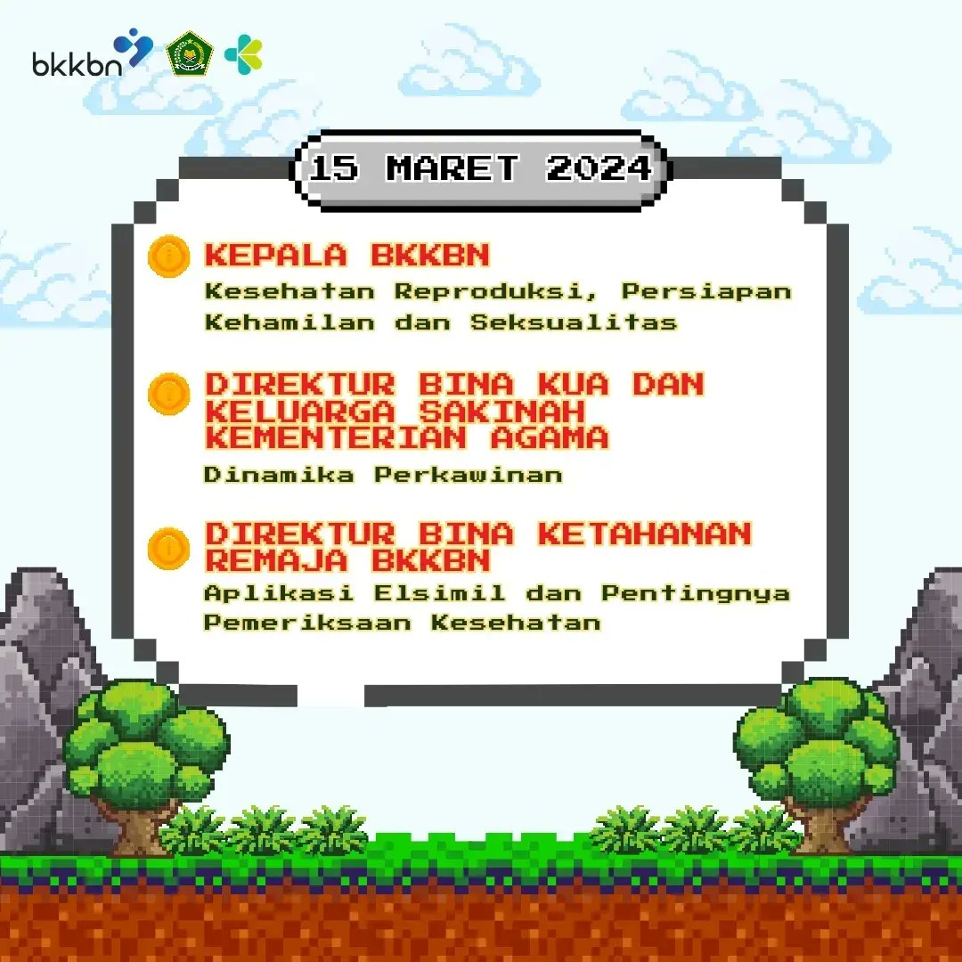 siapnikah_org's tweet photo. Hai, Sobat Pranikah!!👋

Yuk ikuti Kelas Pranikah bagi calon pengantin dan pengantin baru berikut ini ✨

Jangan sampai ketinggalan ya,  Sobat Pranikah!😉

#BKKBN #BerencanaItuKeren
#KeluargaKerenCegahStunting #KelasPranikahBKKBN
#ELSIMIL #SiapNikah https://t.co/HpFeLTQpgP