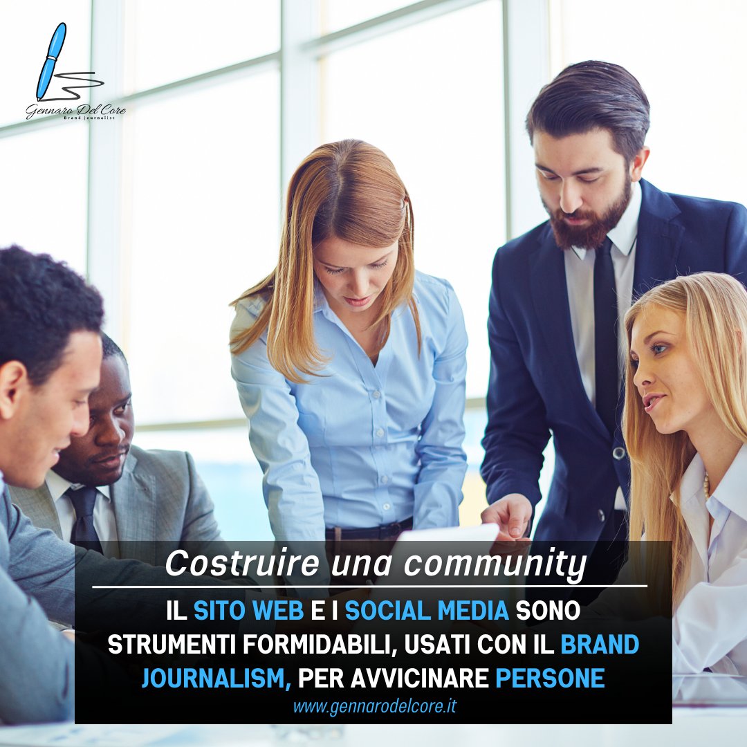Costruire una #community
In quest'ottica pensa il #sitoweb. Non una vetrina, non una pagina standard o non una landing dalle presunte proprietà miracolose, ma una #mediacompany che parta e torni al tuo sito web.
gennarodelcore.it