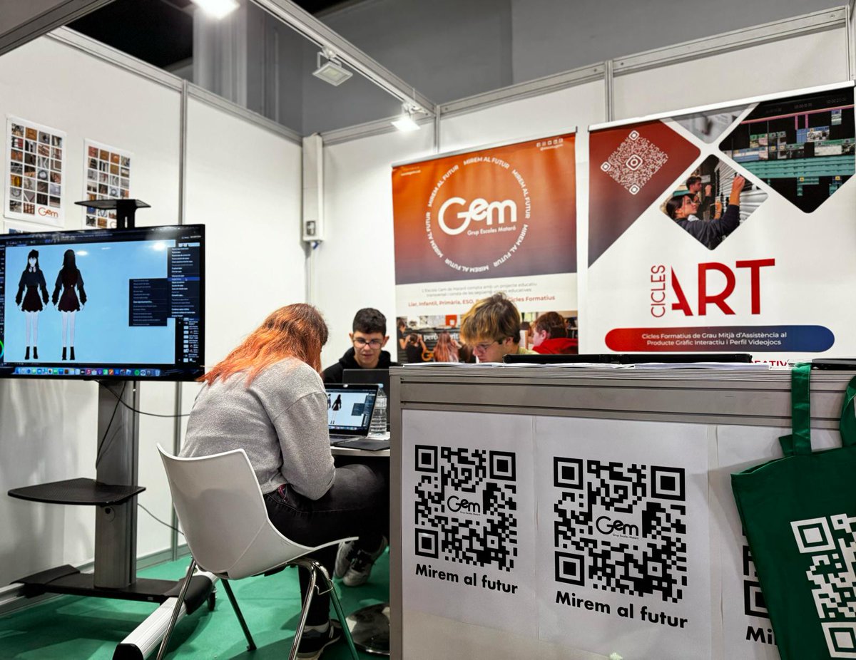 escolagem's tweet photo. Fins diumenge ens trobareu a l'estand 454 del pavelló 2 del Saló de l'Ensenyament on us donarem a conèixer l'oferta formativa del CFGM d'Arts Plàstiques i Disseny i amb perfil de Videojocs, a més de l'etapa de Batxillerat. T'ho perdràs? https://t.co/oPnJlWw4h8 https://t.co/nJuMFQvyR5