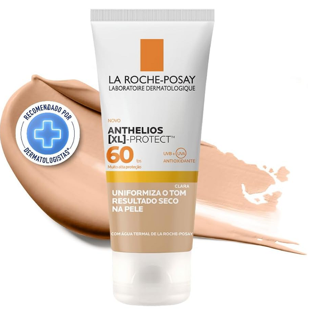 La Roche-Posay, Protetor Solar Facial com cor Anthelios XL-Protect, FPS60, Rápida Absorção, Textura Gel Creme, 40g